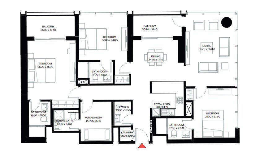 Квартира, апартаменты, 4 комн., Дубай