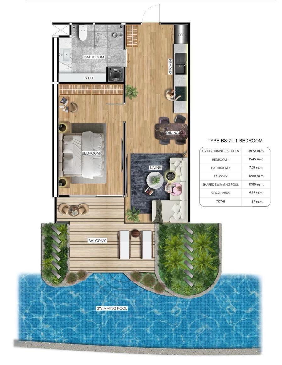 Квартира, апартаменты, 2 комн., Пхукет - Фото 7