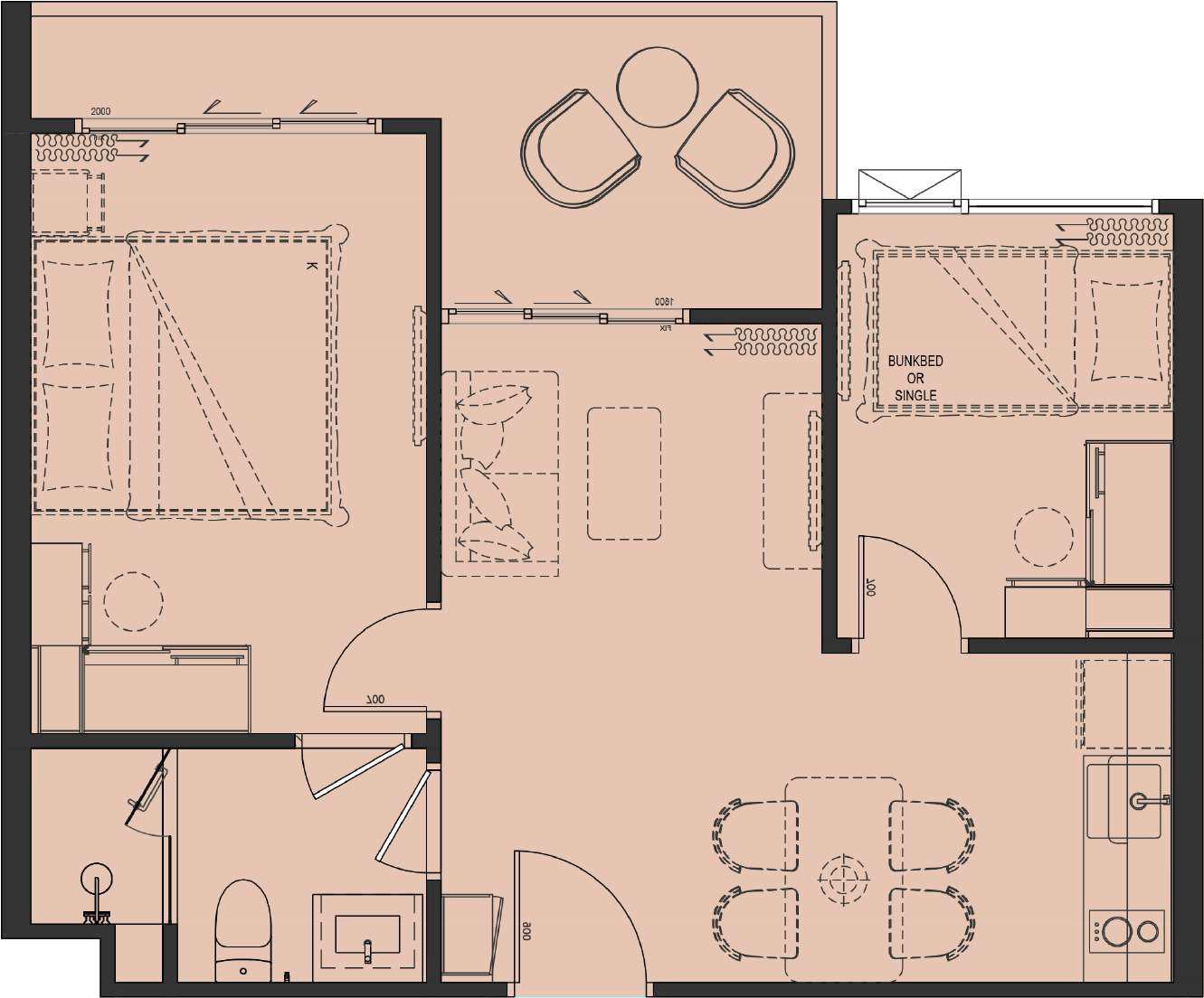 Квартира, апартаменты, 2 комн., Пхукет - Фото 3